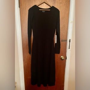 Nicole Ladies Long Black Sweater Dress